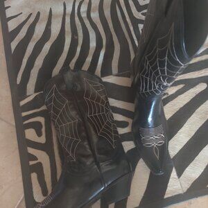 Jeffrey Campbell Spiderweb boots size 12 New